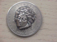 1921 Morgan Silver Dollar Pop Out Coin with Victorian Lady Head