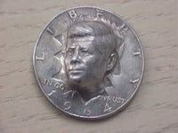 1964 Silver Kennedy Pop Out Half Dollar Coin