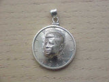 1964 Kennedy Half Dollar Pop Out Coin With Sterling Silver Bezel