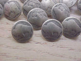 30 Old Vintage Buffalo Nickel Style Buttons