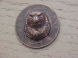 1900 Large One Penny Pop Out Coin Eagle Head