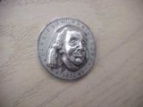 1882 Ben Franklin Pop Out Morgan Silver Dollar Coin