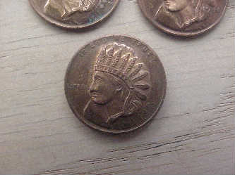 Pop Out Copper Penny with Indian Head